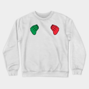 Talking hand gestures in flag colors Crewneck Sweatshirt